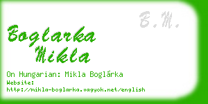boglarka mikla business card